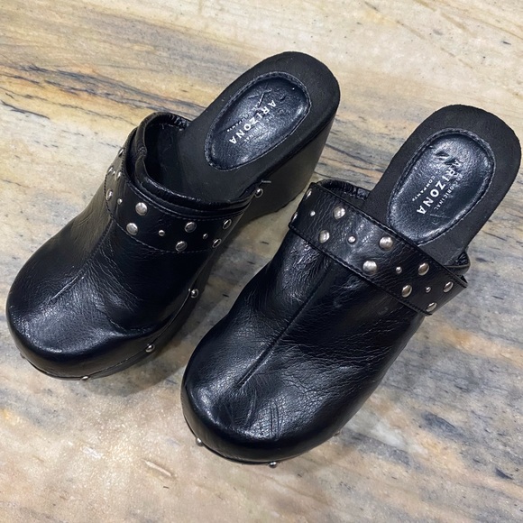 Arizona Jean Company Shoes - Leather Studded Clogs
